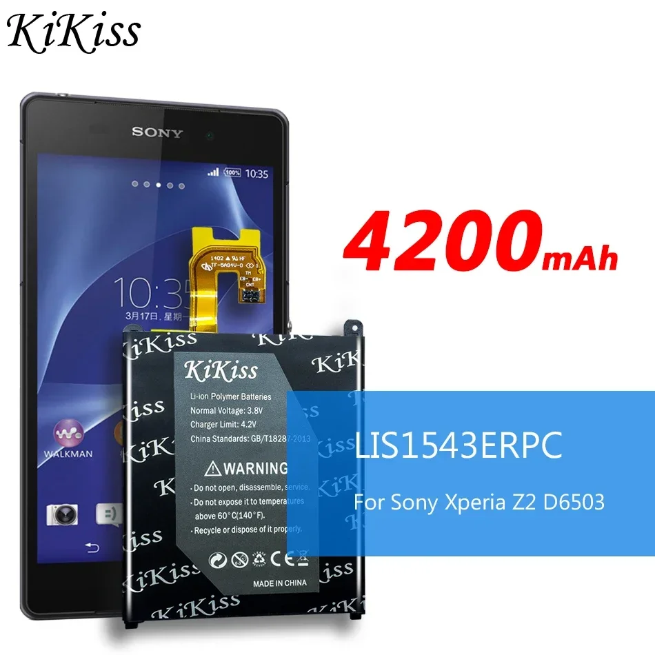 KiKiss сотовый телефон LIS1543ERPC Сменные батареи для SONY Xperia Z2 L50w Sirius SO-03 D6503 D6502 мобильный