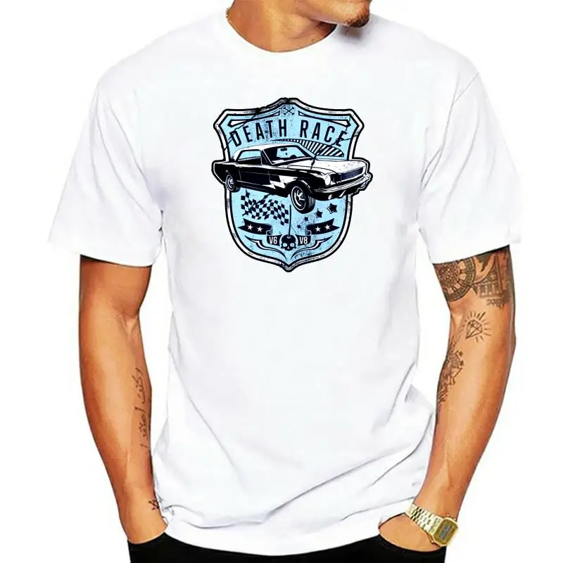 

Muscle Car T-Shirt Cult Hot Rod Mustang V8 Old School Screw Usanew Fashion Graphic Letter Tee Men Casual Cotton T Shirt