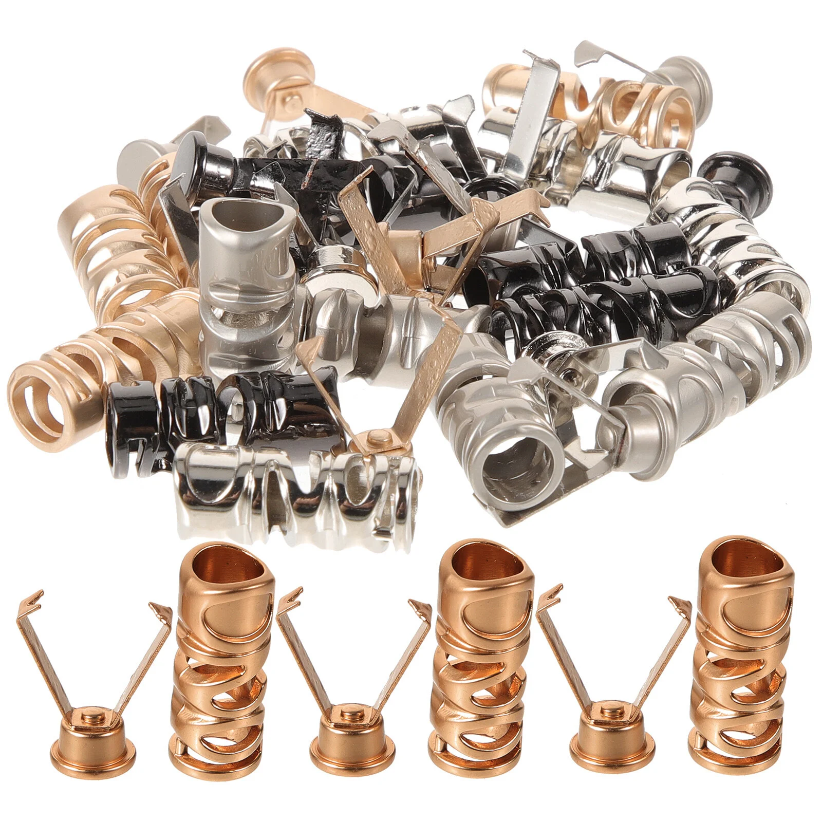 16 Pcs Trousers Cord Stops Drawstrings Jewelry Accessories Locks Pants Metal End Caps Shoelace Rope Stopper Ends Tips