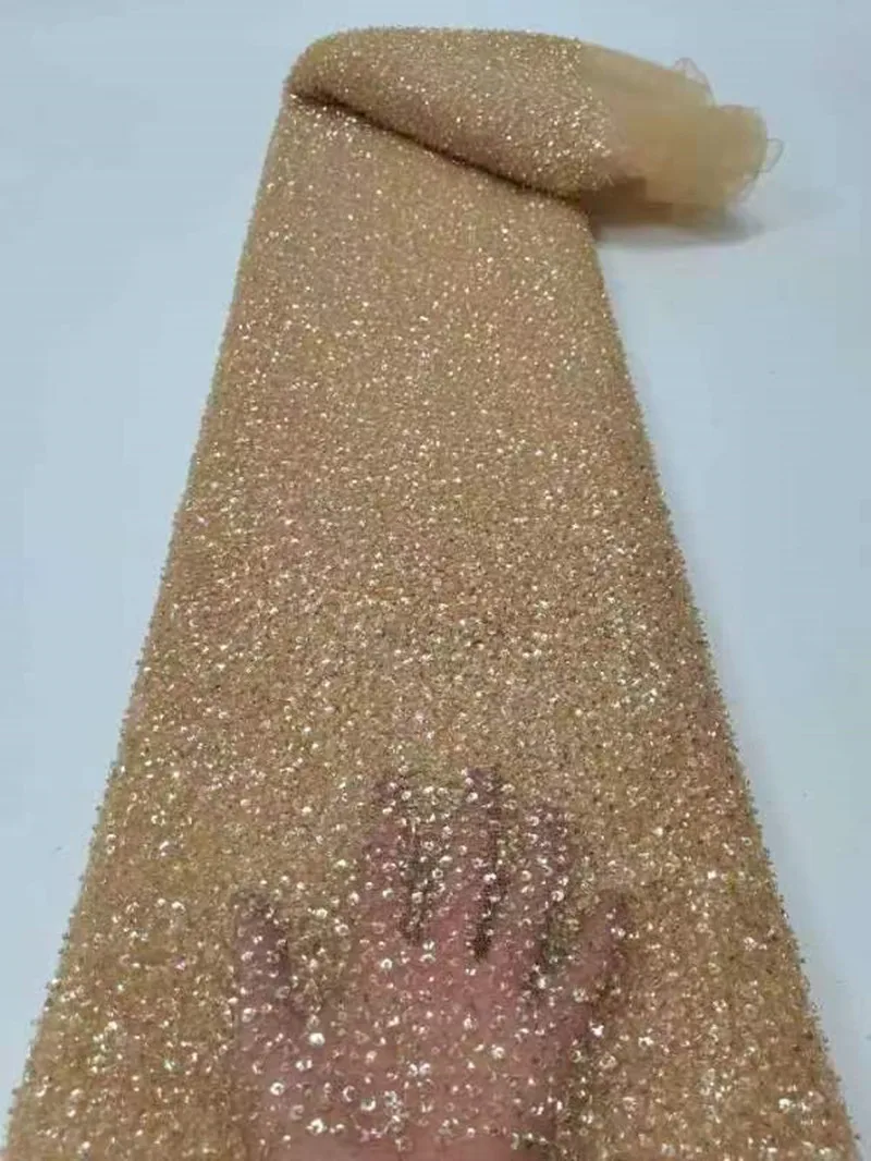 Новая высококачественная Роскошная сетка с бусинами и жемчужинами блестками