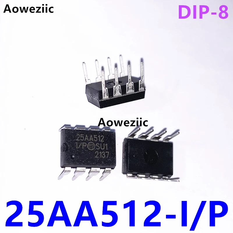 25AA512-I/P DIP-8 прямая вставка 512 Kbit SPI bus серийный микроконтроллер EEPROM совершенно новый