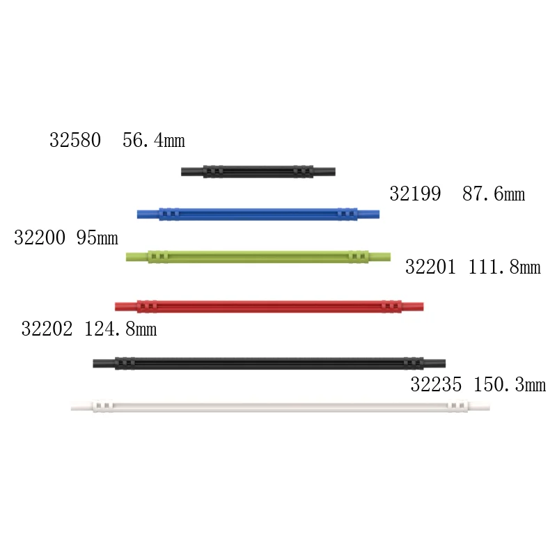 Детали для мелких конструкторов, совместимые с 32580 32199 32200 32201 32202 32235, мягкий крест 1x7 1x11 1x12 1x14 1x16 1x19