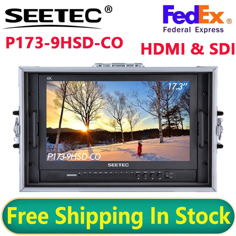

SEETEC P173-9HSD-CO Broadcast Director Monitor 4K HDMI 3G SDI Carry Full HD 1920x1080 Aluminum Design with YPbPr Video Audio