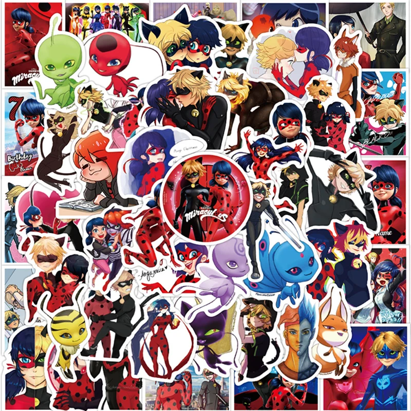 

50 шт. стикеры «божья коровка» для девочек, аниме Мультяшные Стикеры, скейтборд, ПВХ водонепроницаемые наклейки для гитарного автомобиля, Де...