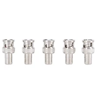 5pcs bnc male to av rca female coax coaxial connector adapter for cctv camera