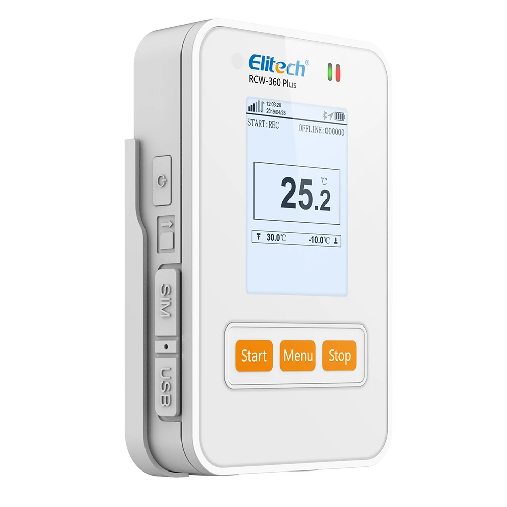 

Elitech RCW-360 Plus 4G Temperature Data Logger Internal Sensor Temperature Recorder Data Logger APP Cloud Data Storage