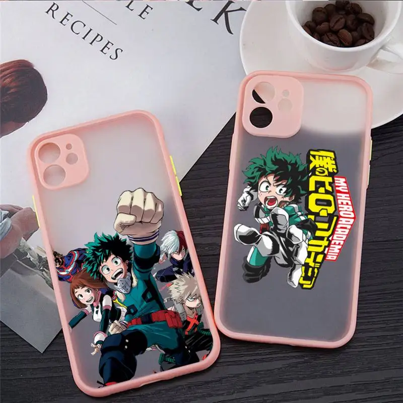 

Izuku Midoriya My Hero Academia Phone Case matte transparent For iphone 11 12 13 7 8 plus mini x xs xr pro max cover