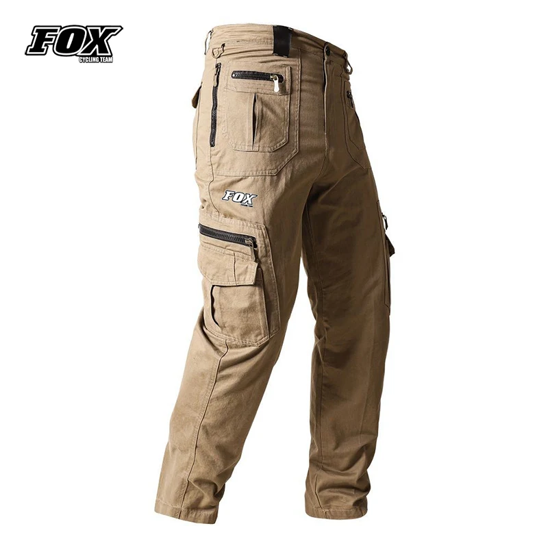 

FOX Cycling Team Pantalon MTB Long Pant Men Bicycle Motocross Pants Road Bike Downhill Trousers Spring Autumn Tactical Clothing