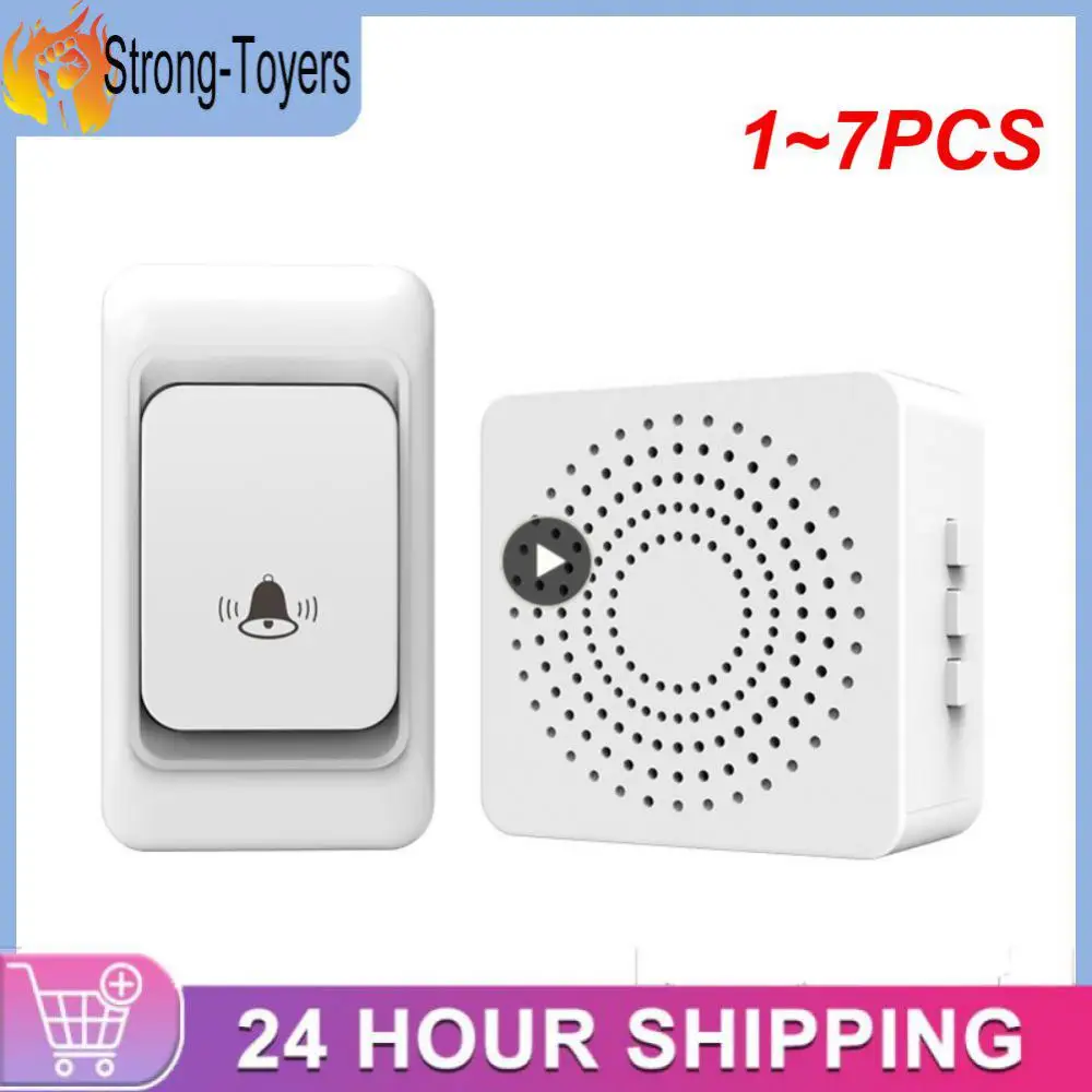

1~7PCS Popular New Outdoor Wireless Doorbell Waterproof Buttons 150M Remote Home Smart Doorbell Plug Receiver 38 Rings Hot Sale