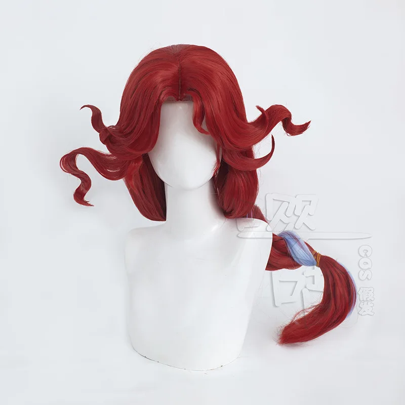 Game Identity V Naiad Grace Косплей Парик 70 СМ Темно-красные термостойкие синтетические