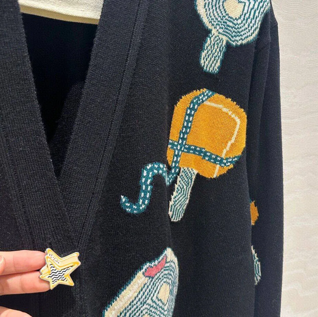 Женский длинный кардиган из шерсти и кашемира вязаный свитер с V-образным вырезом