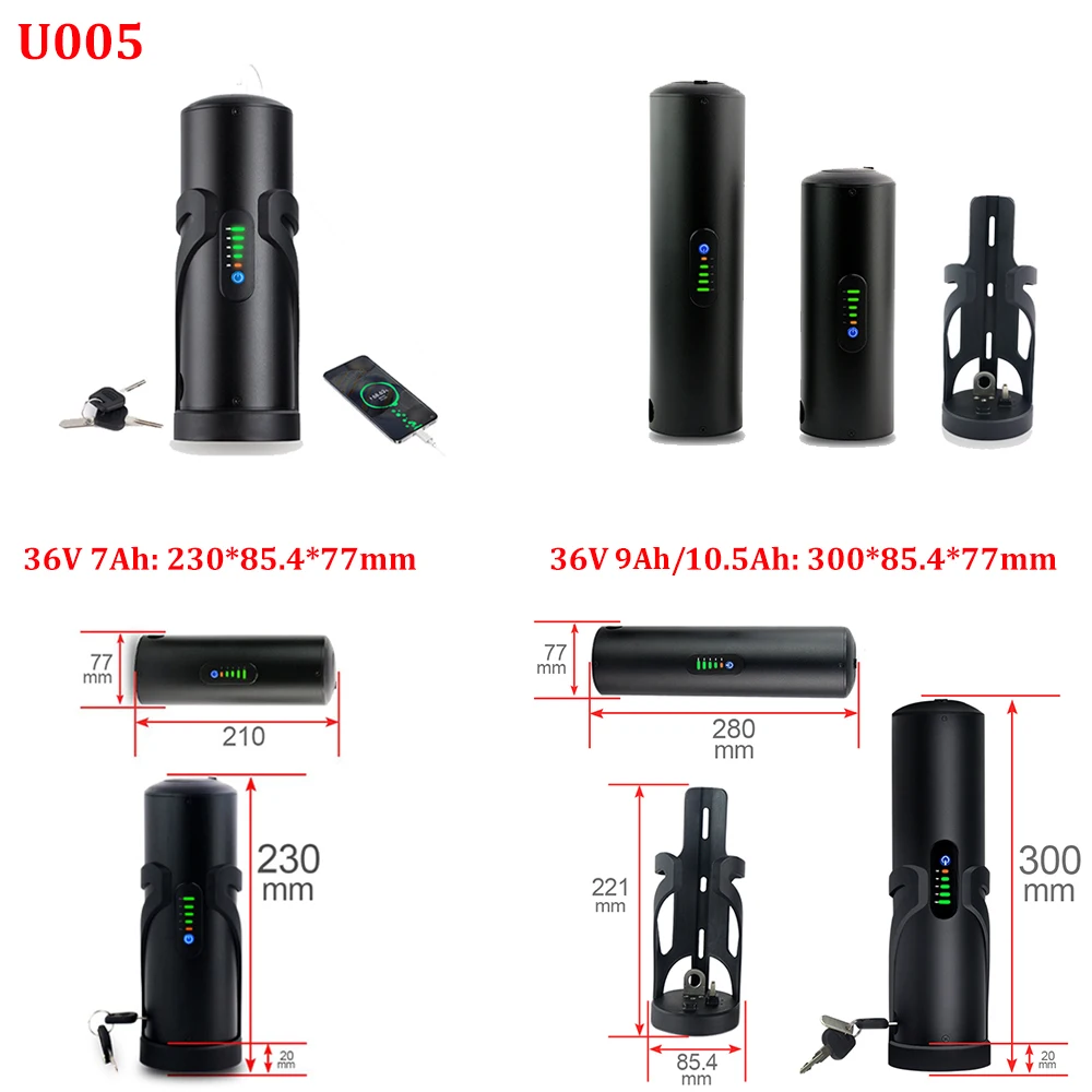 Аккумулятор для электровелосипеда Sanyo 36 В 18650 а/ч 9 батарейки 250 Bafang Tonsheng 350 Вт 500