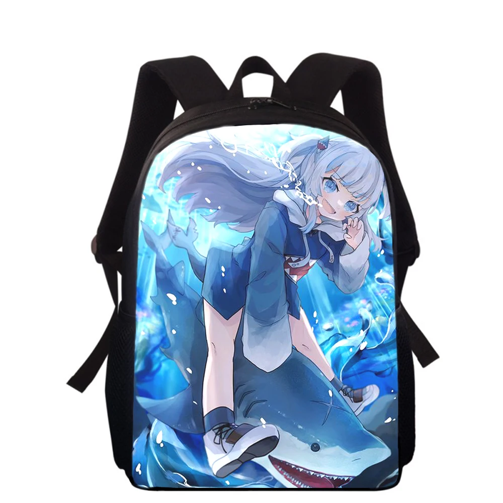 Gawr Gura hololive girl 15” 3D Print Kids Backpack Primary School Bags for Boys Girls Back Pack Students School Book Bags