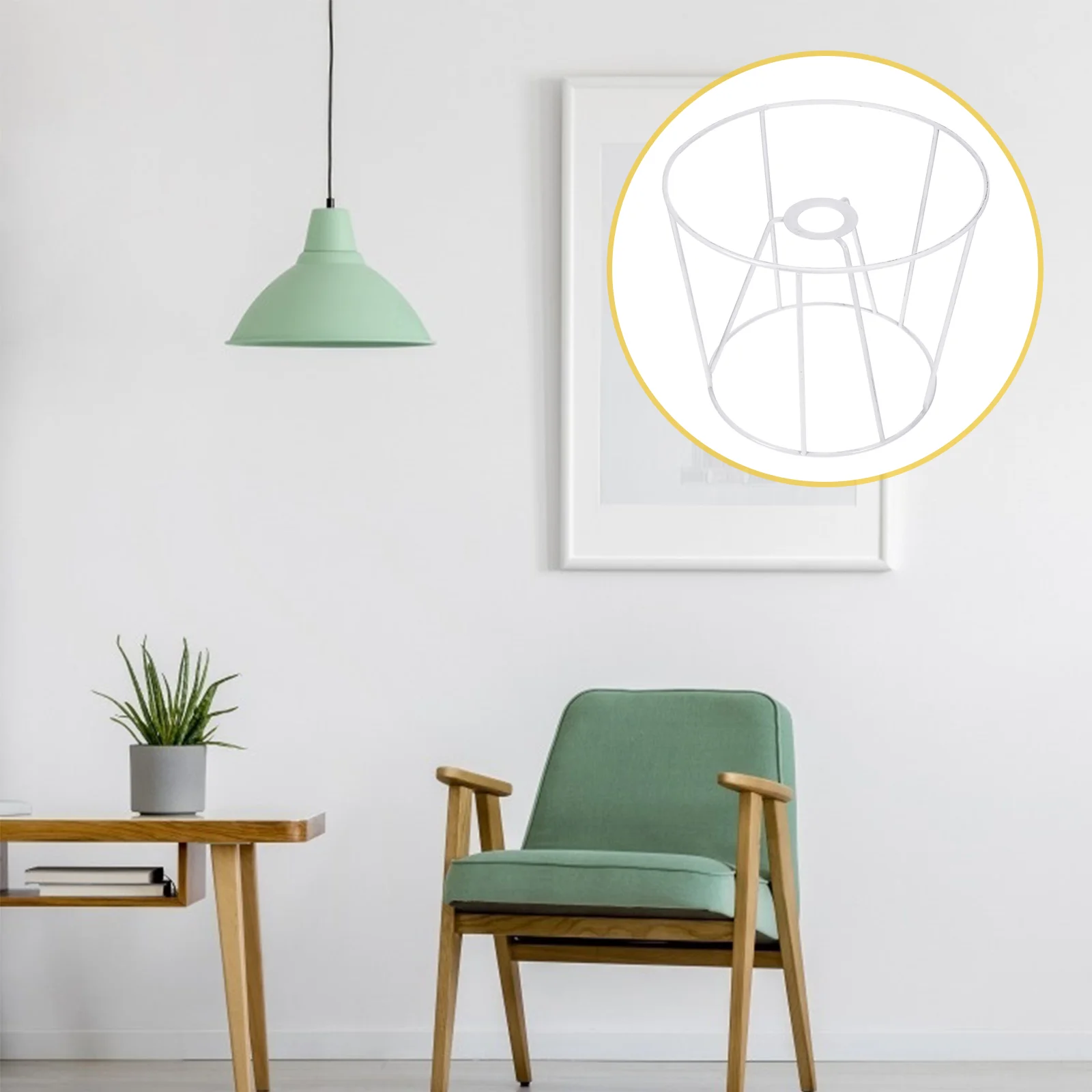 

Shade Light Ring Lamp Lampshade Holder Adaptor Wire Bulb Support Metal Guard Frame Reducer Cover Cage Industrial Diy Protector
