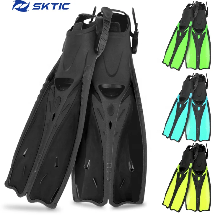 Professional Scuba Long Blade Diving Fins High Quality Snorkeling Diving Swimming Fins For Men Freediving Rubber Flippers