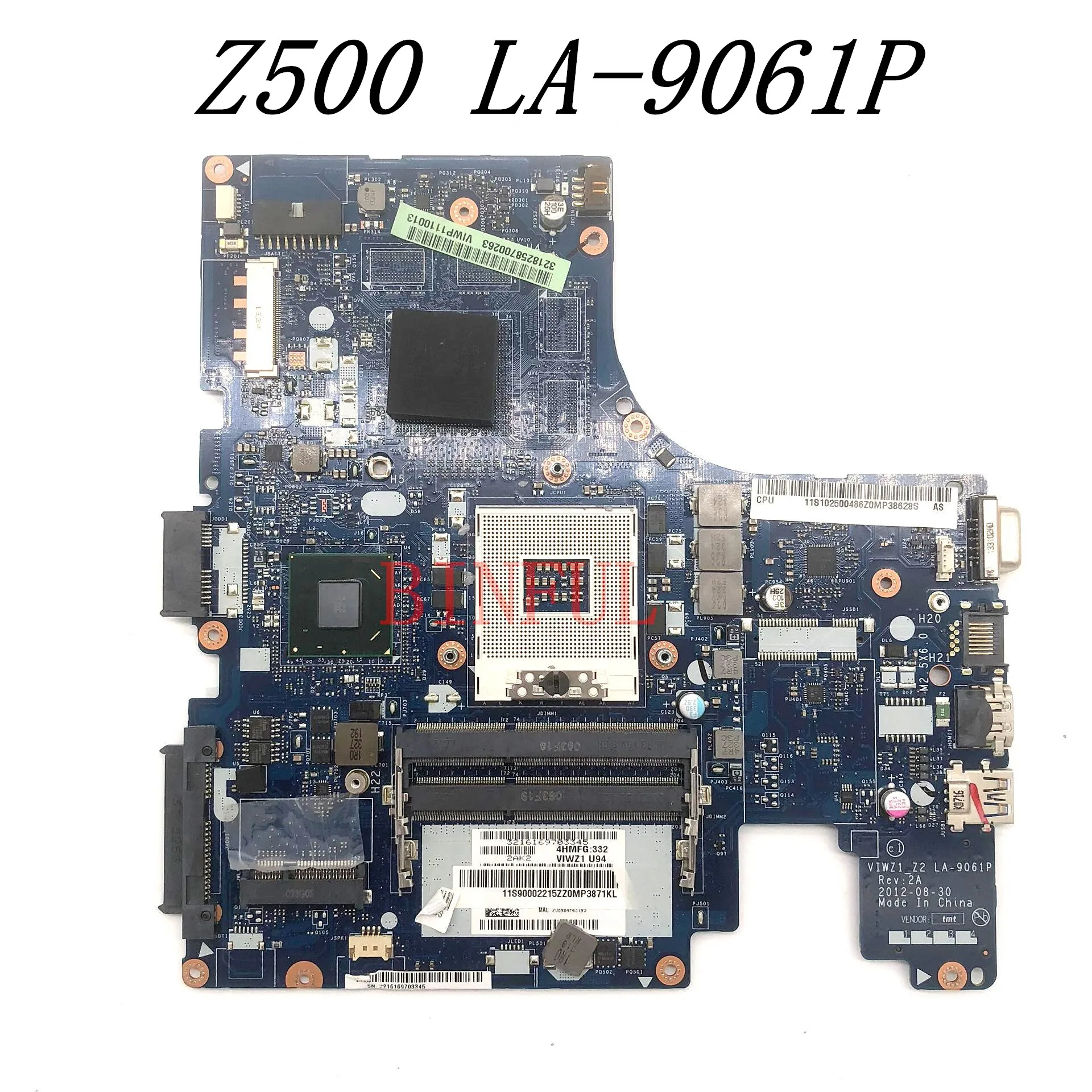 VIW21_Z2 LA-9061P Free Shipping High Quality Mainboard For Z500 Z400 Laptop Motherboard 2G HM76 DDR3 100% Full Working Well