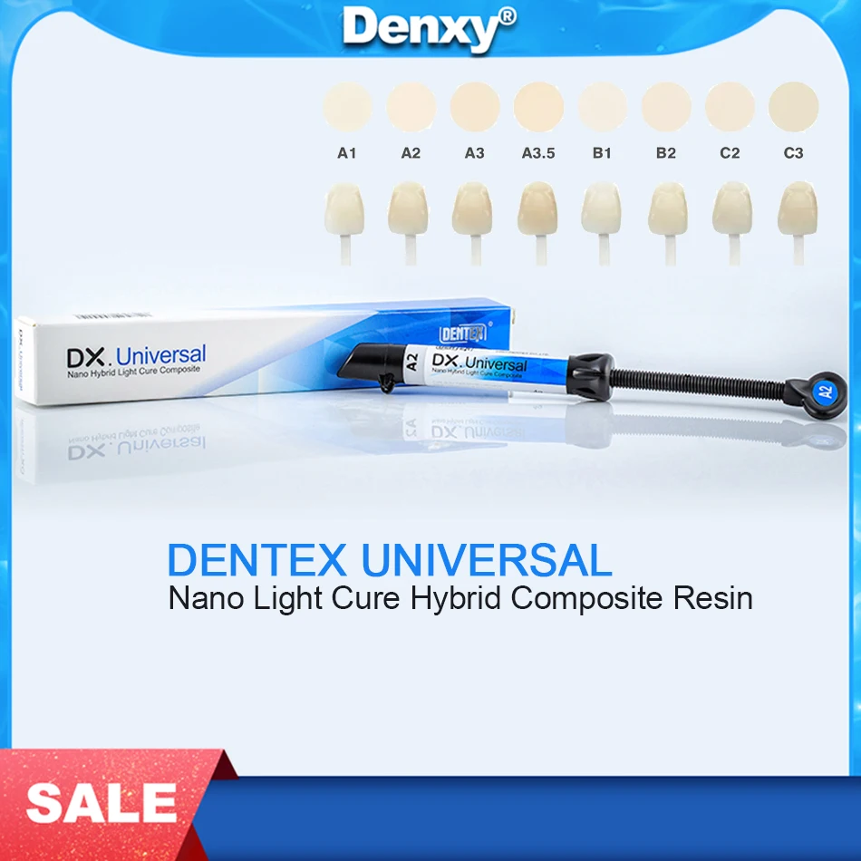 DENTEX Dental Universal Nano Hybrid Light Cure Композитная смола A1 A2 A3.5 B1 Клей для тента Материалы