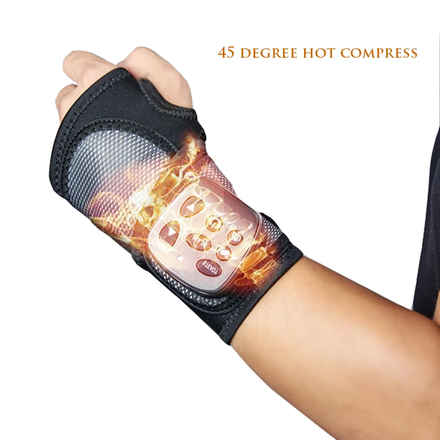 

Vibration Physical Therapy Heating Wrist Massager Muscle Joint Acupoint Treatment And Relaxation Wireless Hand Massager health