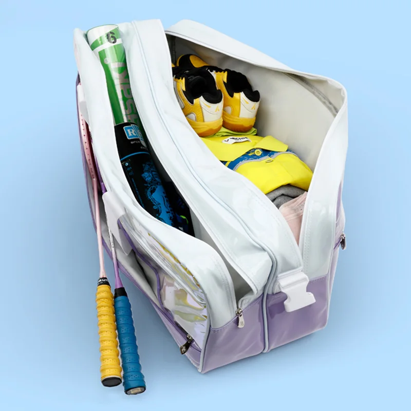 YONEX Men Women Pattern Large Badminton Racket Bag Laser Rectangle Tennis Bag Max For 9 Badminton Raquet With Shoes Compartment