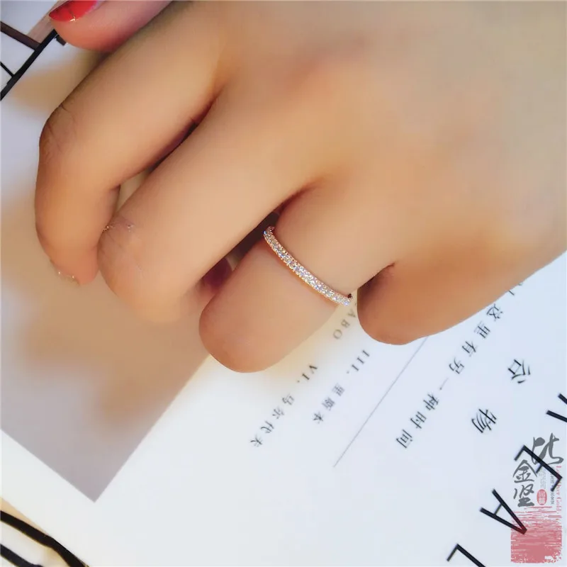 

DIWENFU 10K Rose Gold Jewelry Ring for Women Anillos De Bizuteria Silver 925 Jewelry Diamond Ring 14 K Rose Gold Bizuteria Anels