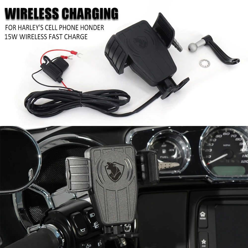 FOR Harley-Davidson Street Glide (EFI) - FLHX Trike - FLHXXX Motorcycle GPS Phone Holder Wireless Charging Navigation Bracket