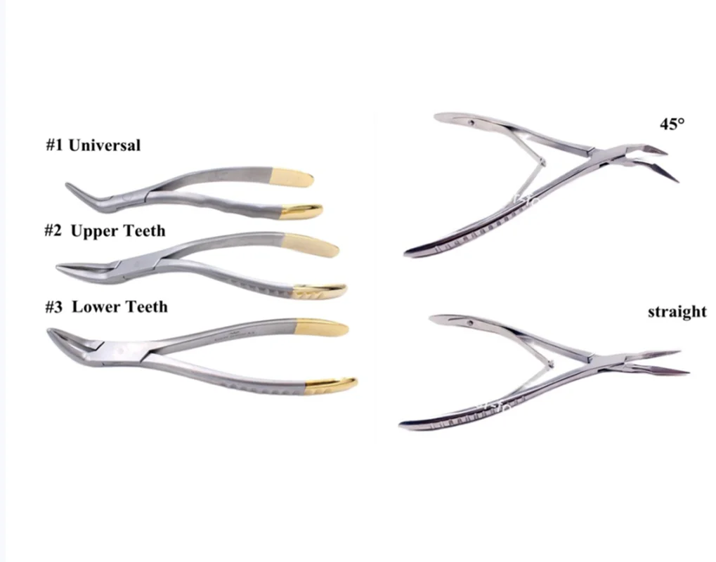 

2Pcs Dental Tooth Extraction Pliers Fragment Minimally Invasive Forceps 5 Types