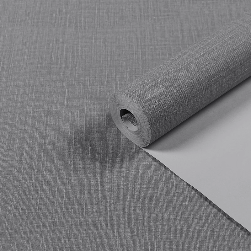 

Gray cement dark grey northern wind wallpaper imitation linen pure pigment color contracted sitting room bedroom wallpaper