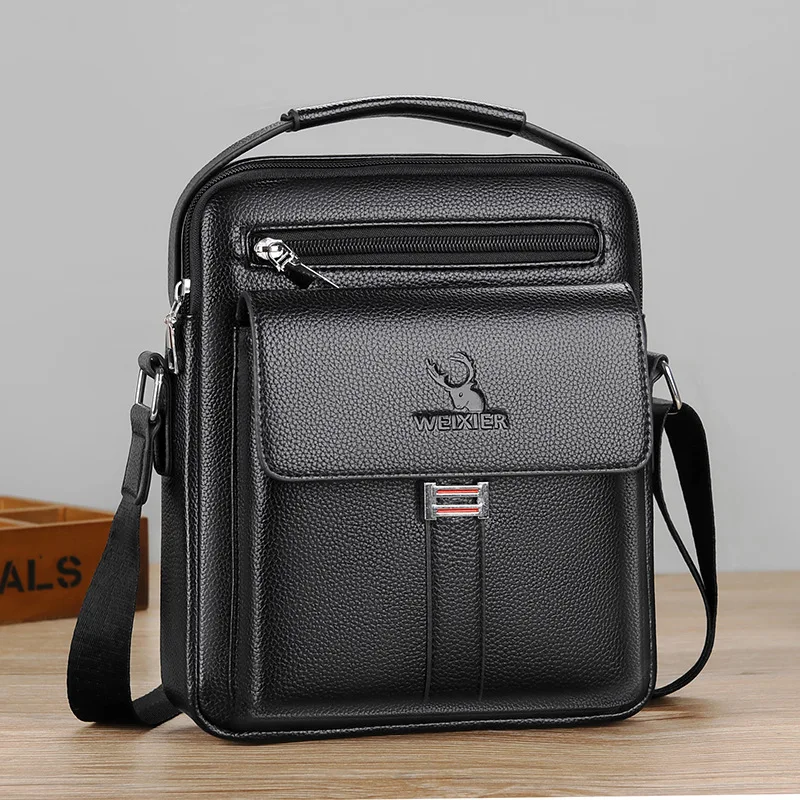 Men's Genuine Leather Crossbody Shoulder Bags High Quality Tote Fashion Business Man Messenger Bag Leather Bags Fanny Pack