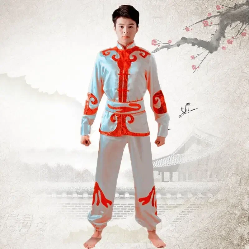 Тан Уличный танец Дракона Танец Лев Костюм Барабан Сценический Взрослый Мужской