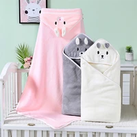 newborn baby hooded towels kids bathrobe super soft bath towel blanket warm sleeping wrap for infant boys girls