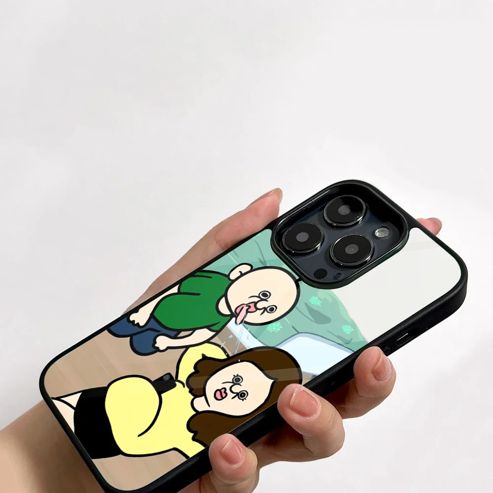 Милый мультяшный чехол Bbang для телефона IPhone 11 12 13 14 15 16 Plus Pro Max зеркальный