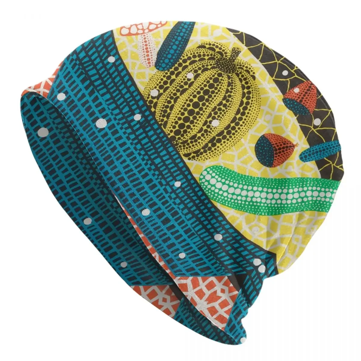 Шапка-бини с абстрактным искусством Yayoi Kusama вязаные шапки для мужчин и женщин