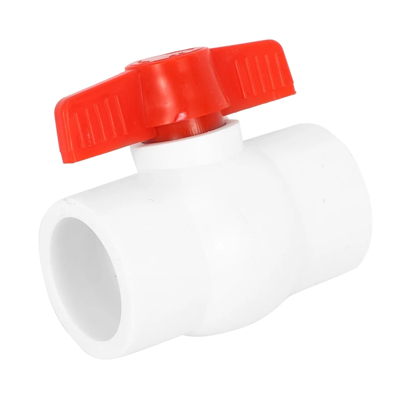 

50MM/2 inch Slip Ends Water Control PVC Ball Valve White Red
