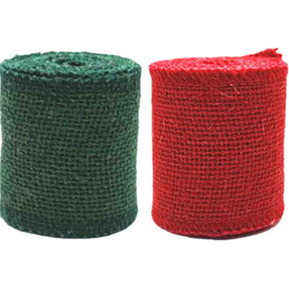 

Ribbon Christmas Ribbons Wrapping Gift Burlap Crafts Jute Tree Natural Roll Diy Decorative Rolls Wedding Holiday Bows Fabric