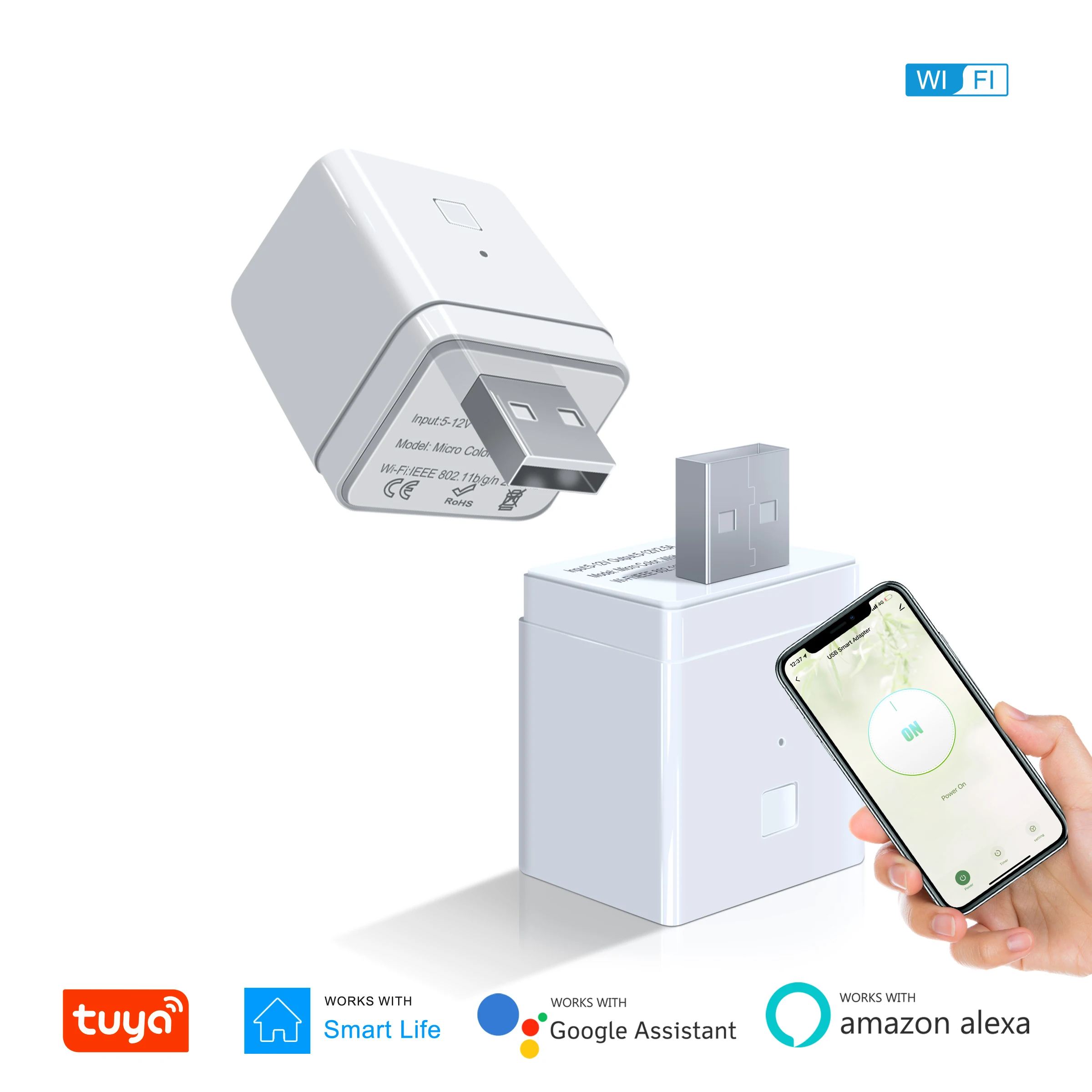 

Адаптер переключатель для Wi-Fi с поддержкой Alexa и Google Home