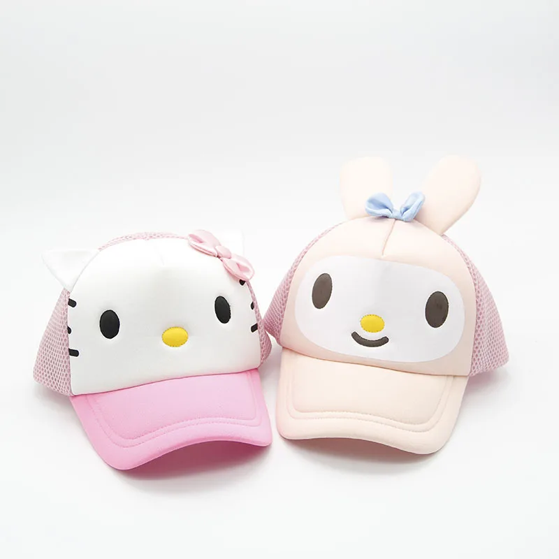 

Kawaii Sanrio, Hello Kitty Melody Sunhat Солнцезащитная летняя мультяшная детская дышащая Марля Защита от УФ-лучей спортивная бейсболка