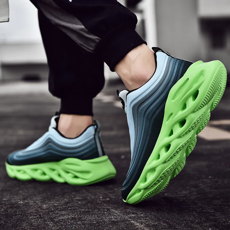 New men sneakers light running shoes large size colorful fashion breathable summer size 45 jogging outdoor platform cool shoes