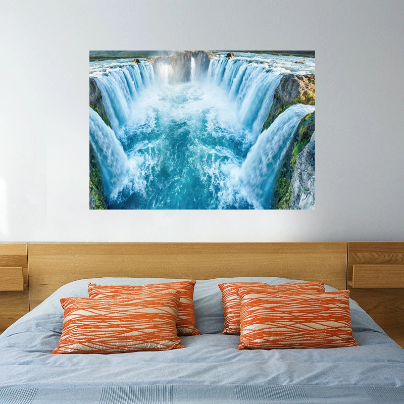 Новинка 3D Наклейка на стену с изображением водопада окно домашний декор гостиная