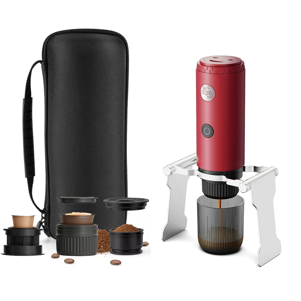 

7800 мАч 3 в 1 беспроводная портативная эспрессо-машина капсула кофейного порошка дорожная кофеварка умная экстракция беспроводное отопление