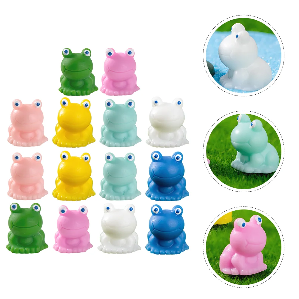 

14 шт., статуэтки лягушки, настольное украшение, миниатюрные искусственные садовые крошечные статуэтки, статуэтки из смолы