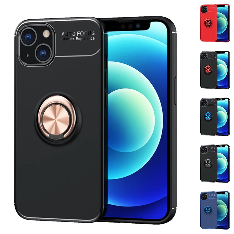 For Cover iPhone 14 Case For iPhone 14 13 11 12 Pro Max Soft Ring Magnetic Holder For Cover iPhone X XR XS Max 6 6S 7 8 Plus SE