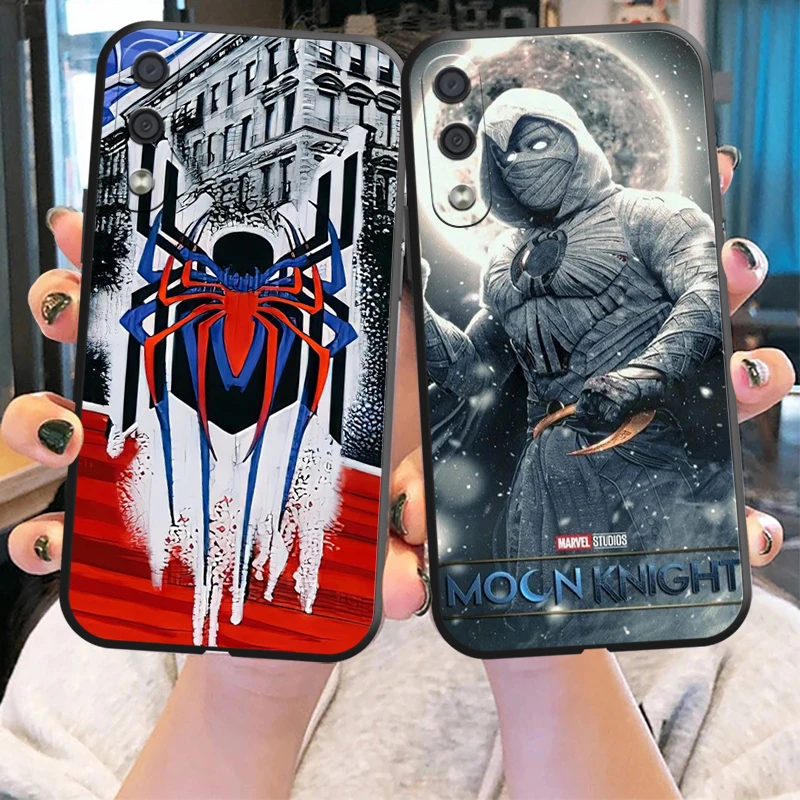 

Marvel Logo Moon Knight Phone Case For Samsung Galaxy A32 4G 5G A51 4G 5G A71 4G 5G A72 4G 5G Black Soft Silicone Cover Funda