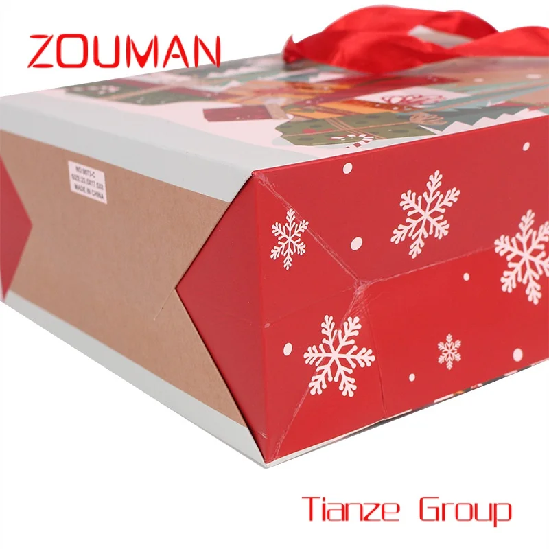 Рождественский бумажный пакет Рождественская подарочная упаковка бумажные