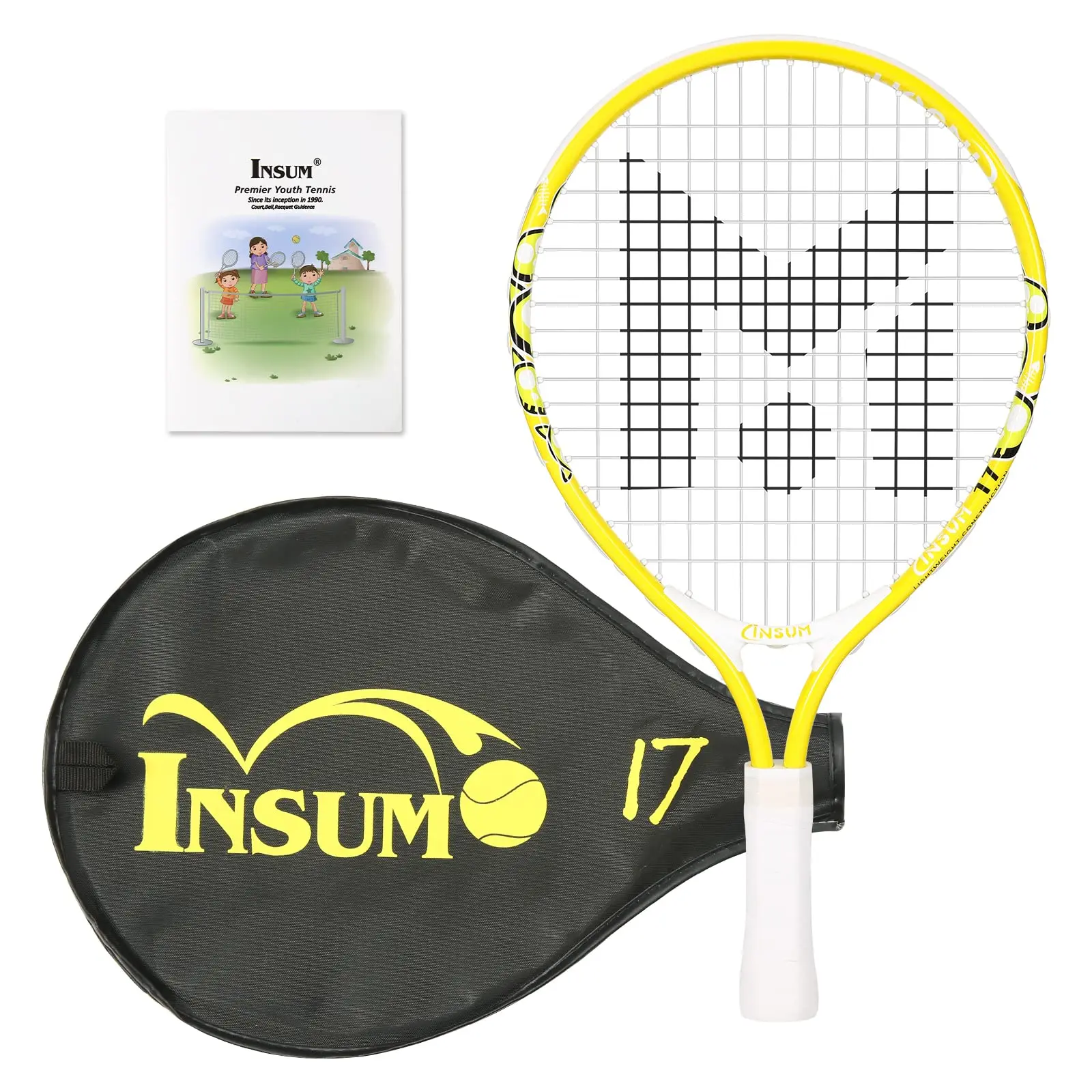 

17'' Kids Tennis Racket Junior Youth Tennis Racquet Paddle For Kids Beginner