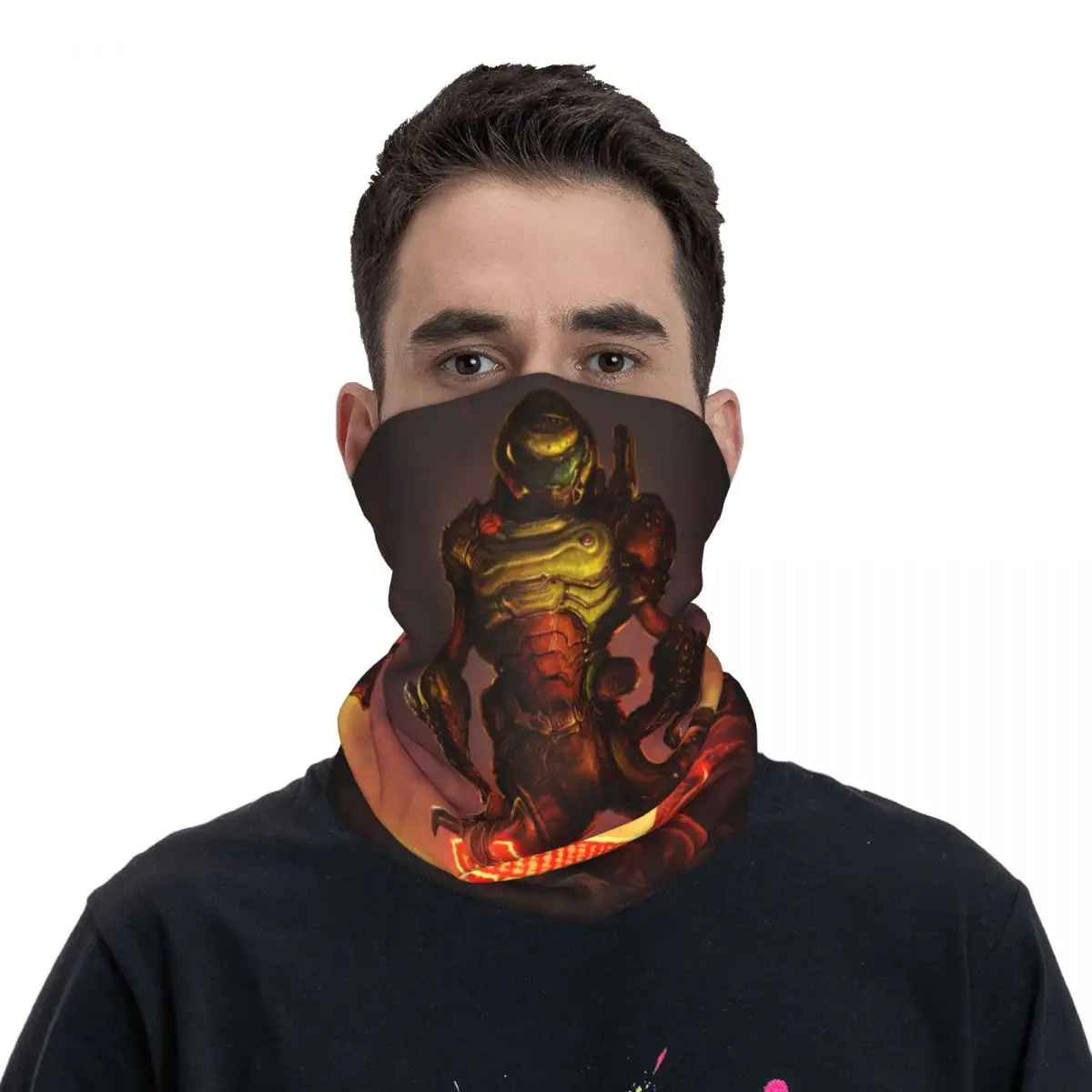 

Бандана Doom Game для мужчин и женщин, наряды, шарф-накидка, многофункциональная маска для лица, ветрозащитная, для спорта на открытом воздухе, для взрослых