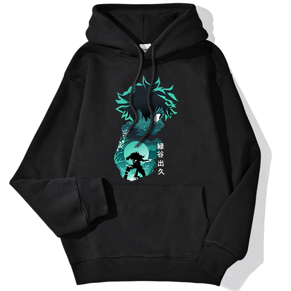 

My Hero Academia Funny Printed Mens Hoodie Fashion Fleece Sweatshirt Casual O-Neck Pullover Hoody Fashion Fleece Streetwear Man