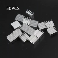 50pcslot aluminum heatsink 8 88 85mm electronic chip radiator cooler w thermal double sided adhesive tape for ic3d printer