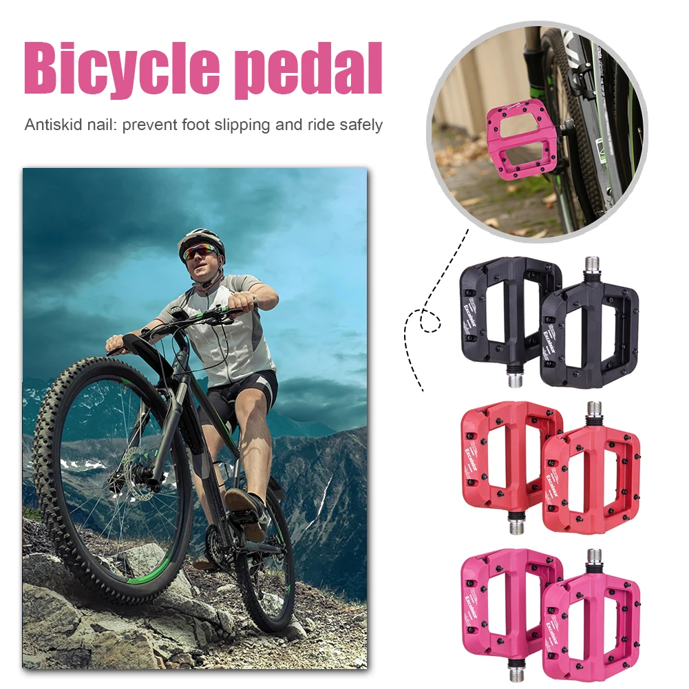 

1 пара, велосипедные педали с широкой платформой, с нейлоновым стальным валом