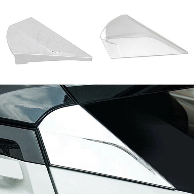 Автомобильный хромированный спойлер на дверь и окно заднего вида треугольная