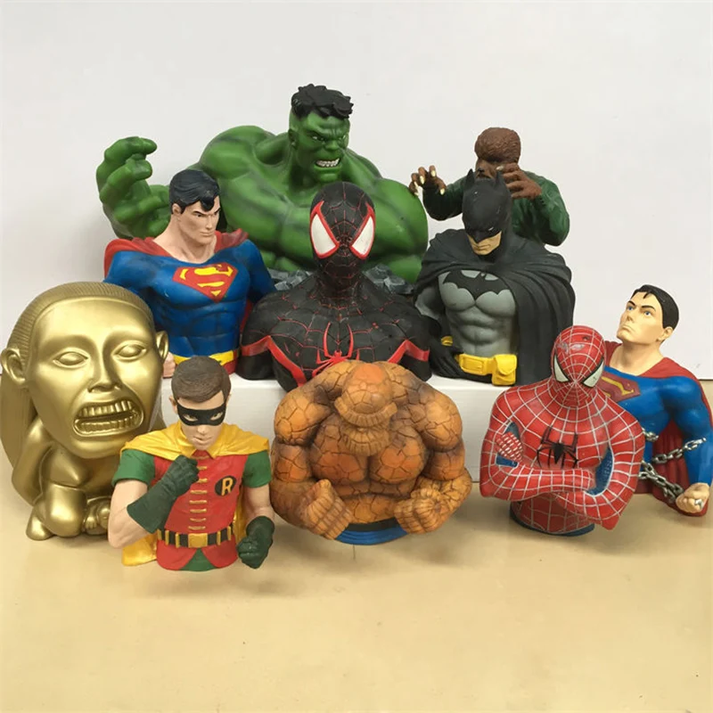Оригинальная экшн-фигурка Marvel DST Alien Spider-man Железный человек Халк бюст Копилка из